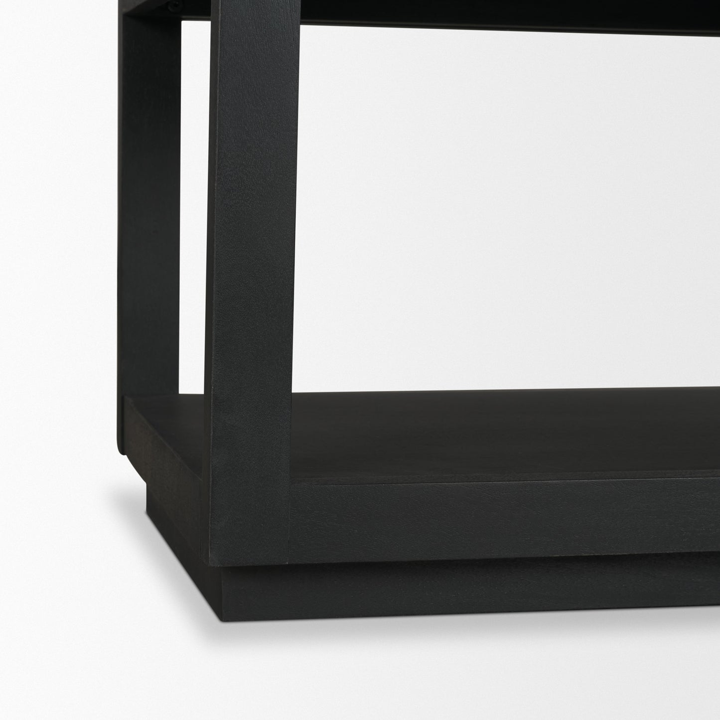 Bela 54 Inch Matte Black Solid Wood Arched Console Table
