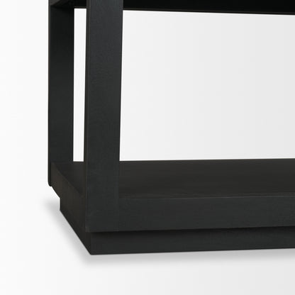 Bela 54 Inch Matte Black Solid Wood Arched Console Table