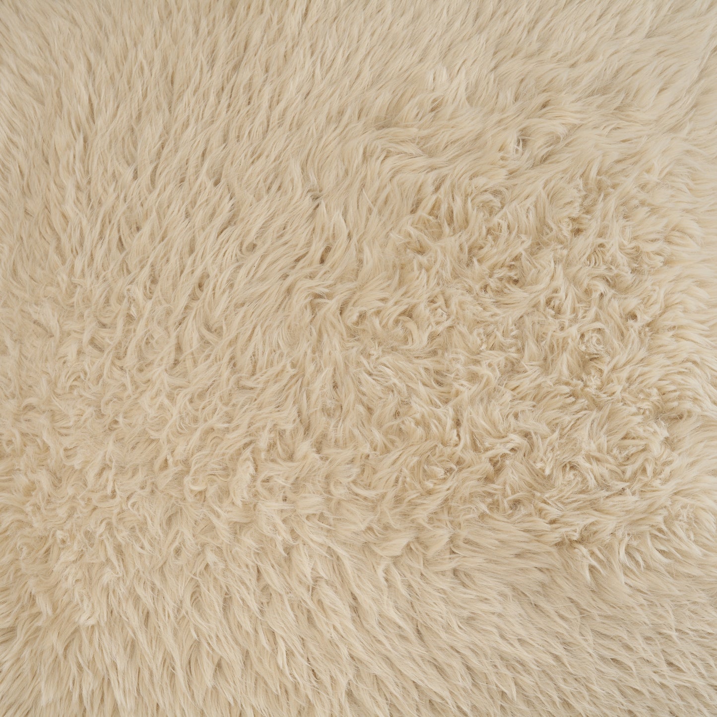 Huntley Cream Faux Fur Fabric Swivel Accent Chair