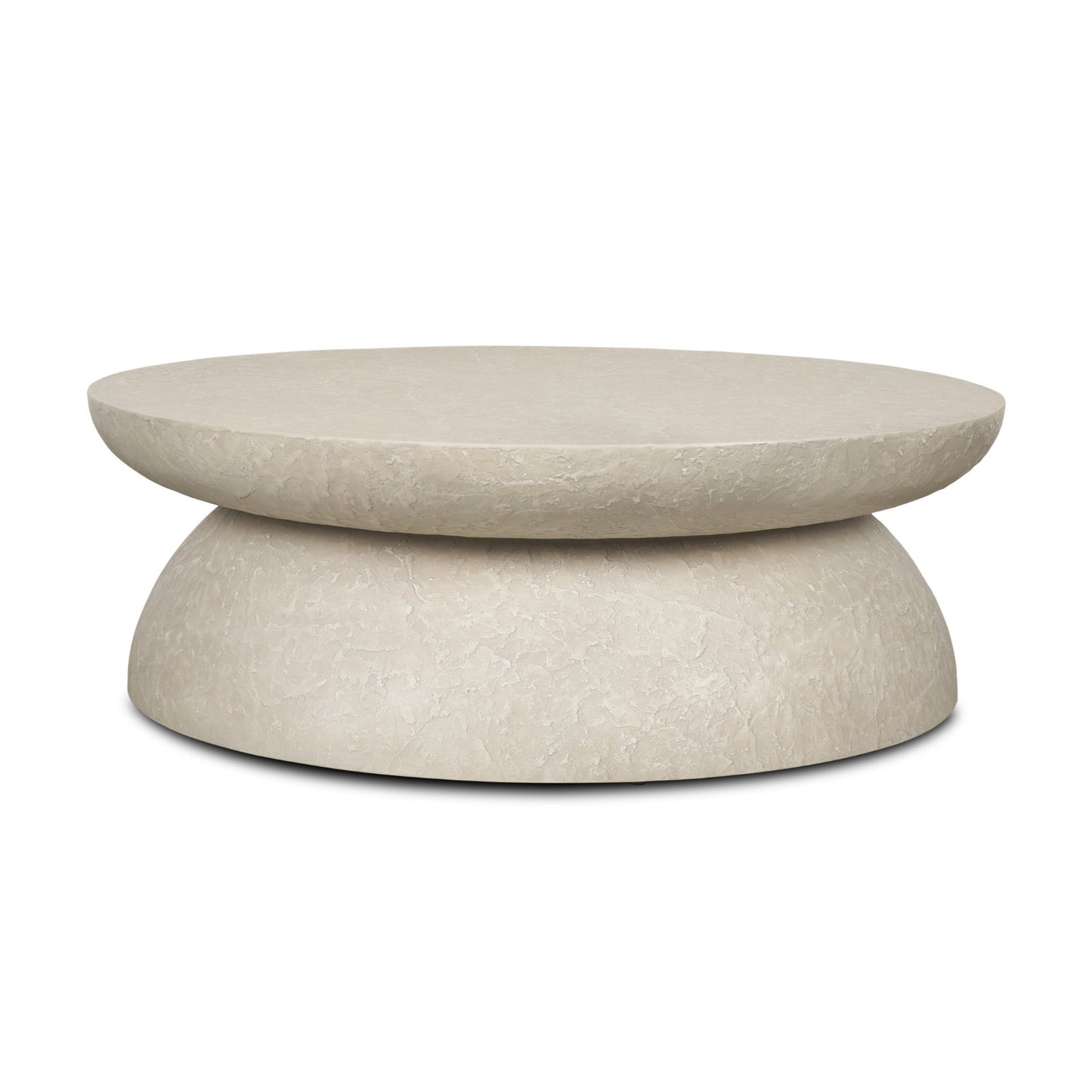 Mesa 48 Inch Round Stone Finish Coffee Table