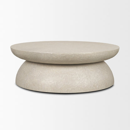 Mesa 48 Inch Round Stone Finish Coffee Table