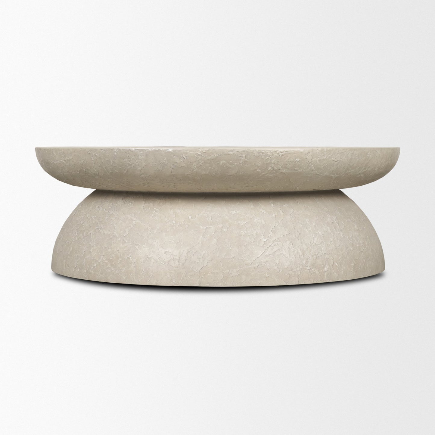 Mesa 48 Inch Round Stone Finish Coffee Table