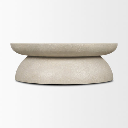 Mesa 48 Inch Round Stone Finish Coffee Table