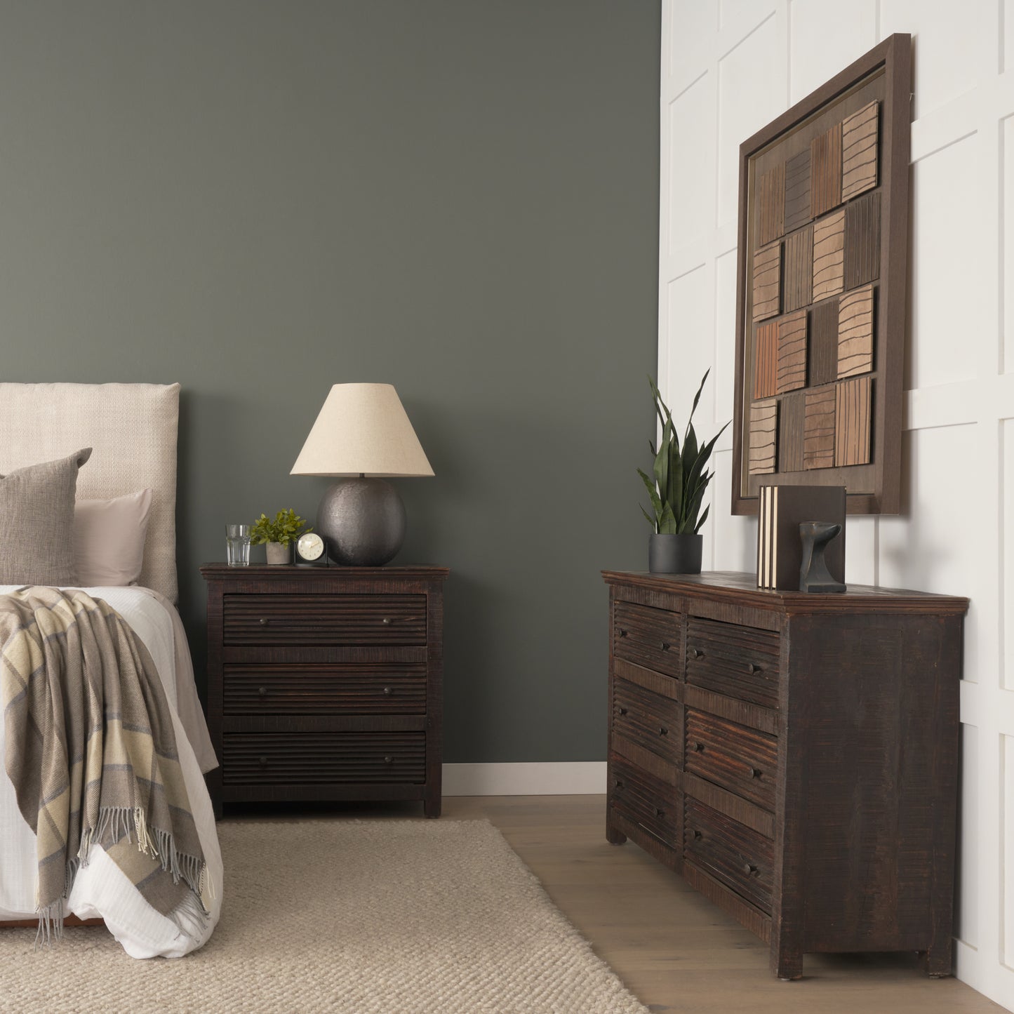 Rhett Reclaimed Wood 3 Drawer Cabinet