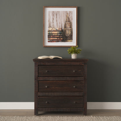 Rhett Reclaimed Wood 3 Drawer Cabinet