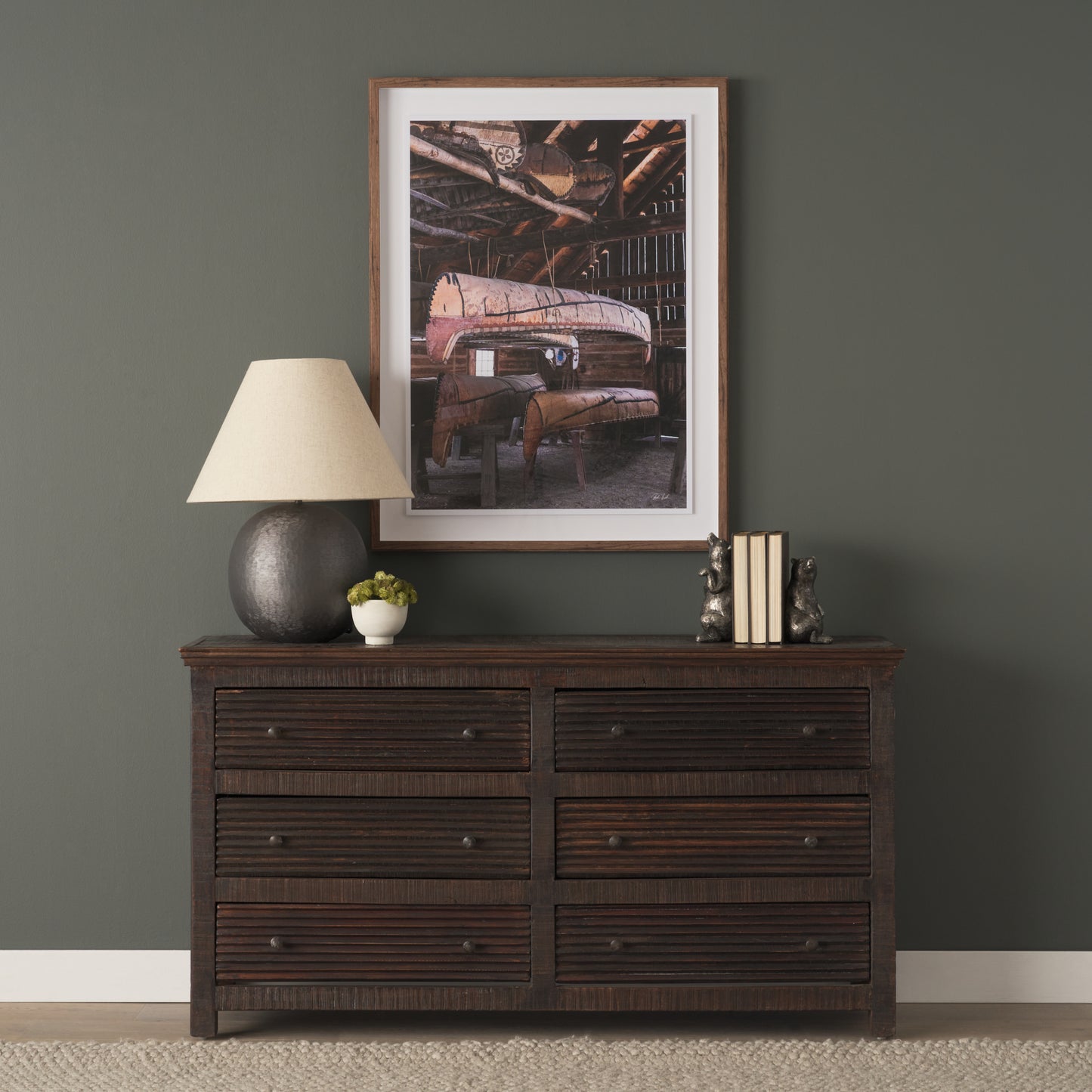 Rhett Reclaimed Wood 6‑Drawer Cabinet