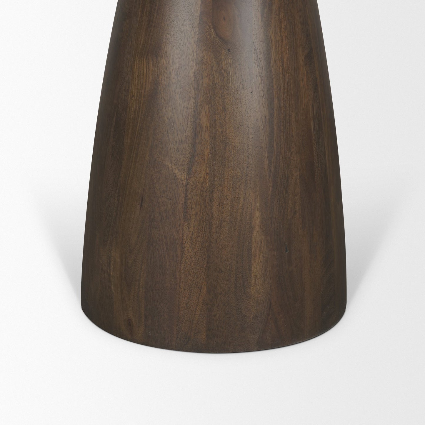 Allyson 42 Inch Round Cappuccino Marble Pedestal Dining Table
