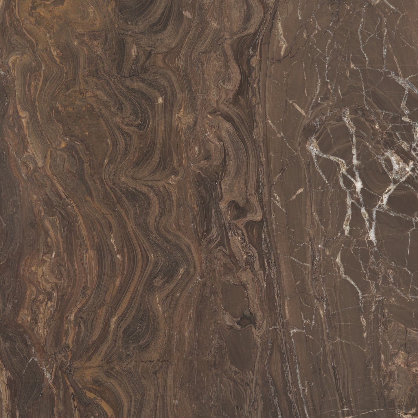 Allyson 42 Inch Round Cappuccino Marble Pedestal Dining Table