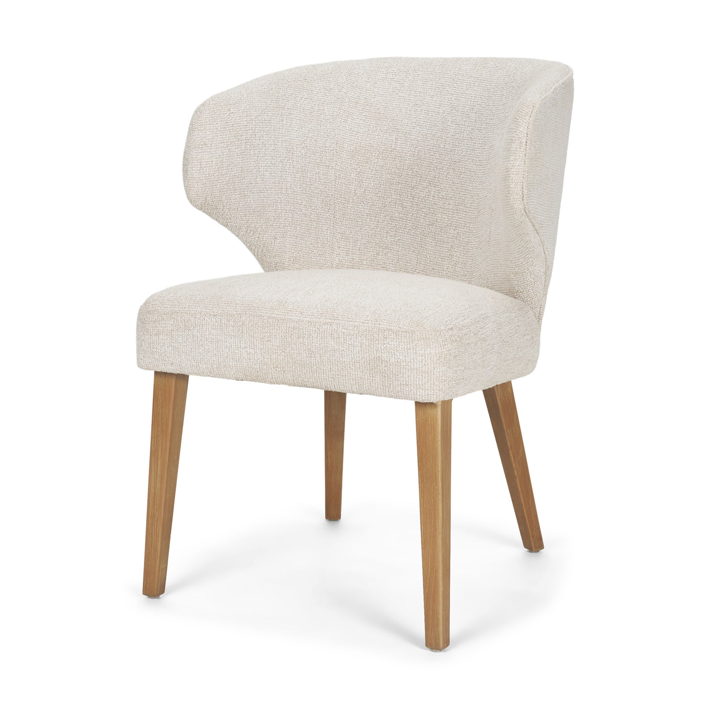 Niles Cream Upholstered Wingback Dining Chair