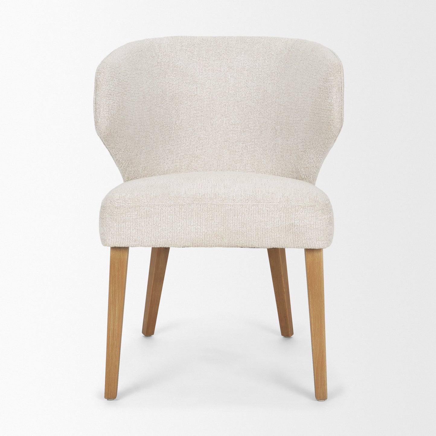 Niles Cream Upholstered Wingback Dining Chair