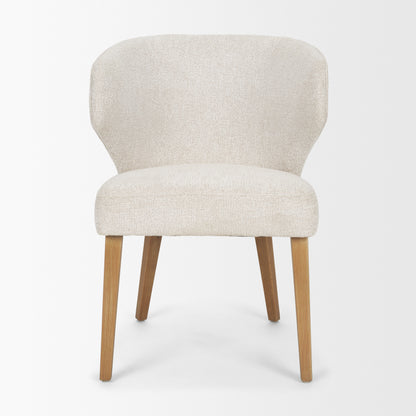 Niles Cream Upholstered Wingback Dining Chair