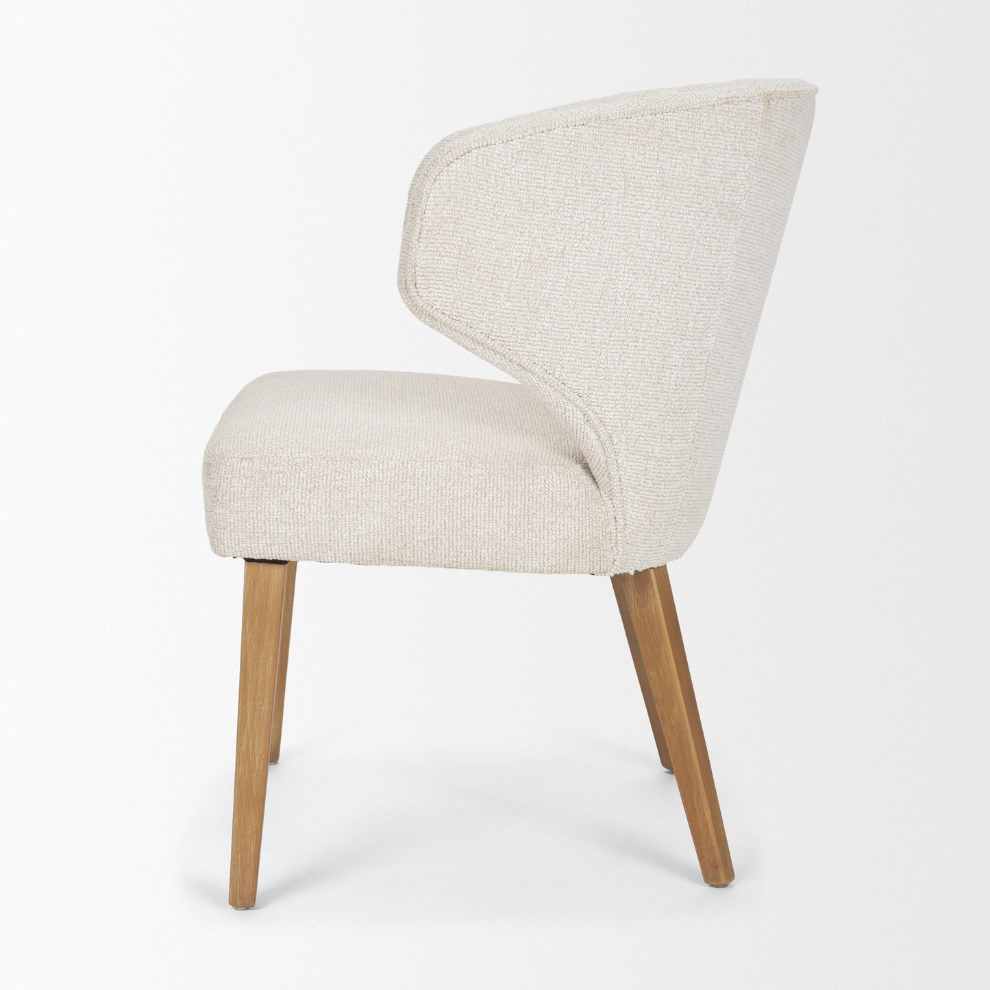 Niles Cream Upholstered Wingback Dining Chair