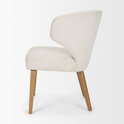 Niles Cream Upholstered Wingback Dining Chair