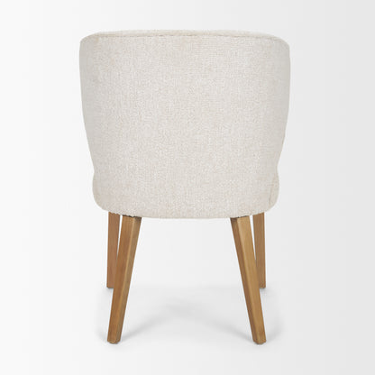 Niles Cream Upholstered Wingback Dining Chair