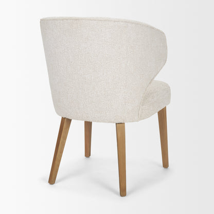 Niles Cream Upholstered Wingback Dining Chair