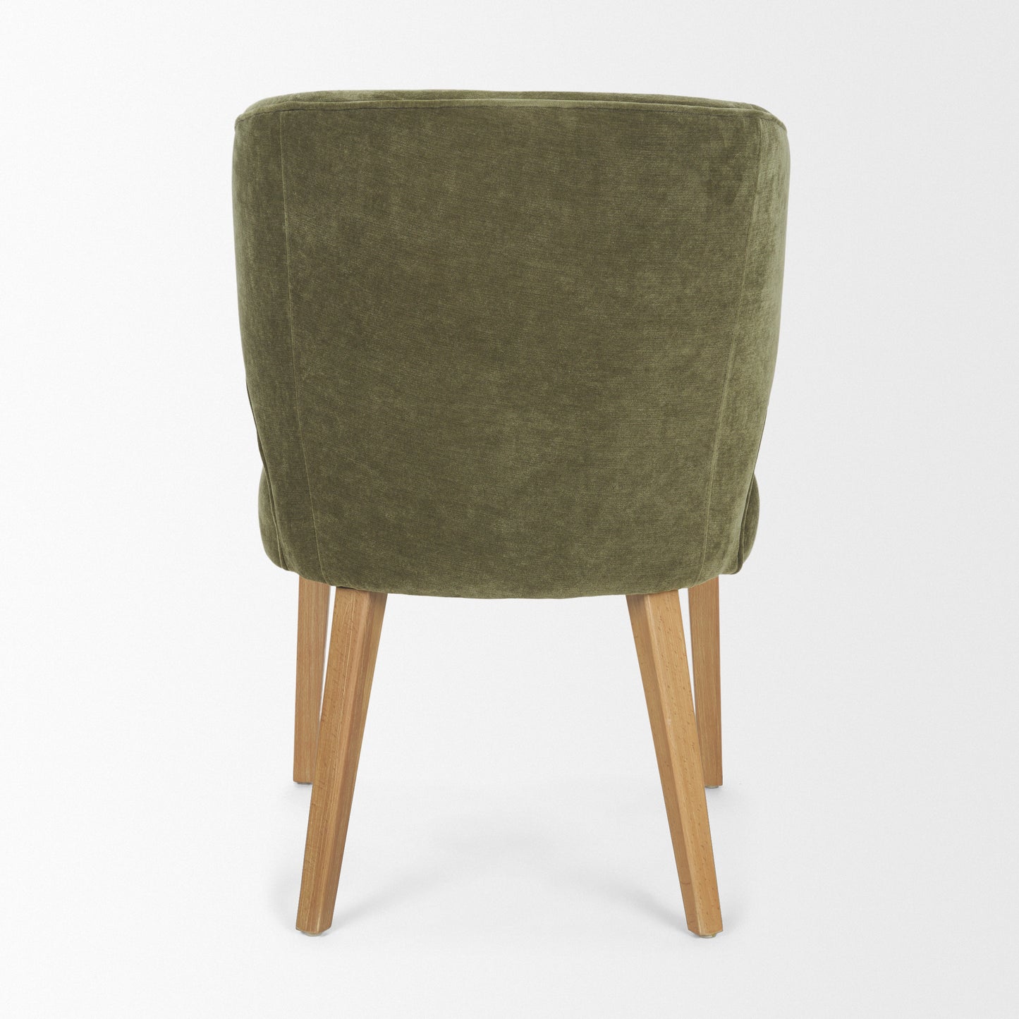 Niles Moss Olive Fabric Wingback Dining Chair