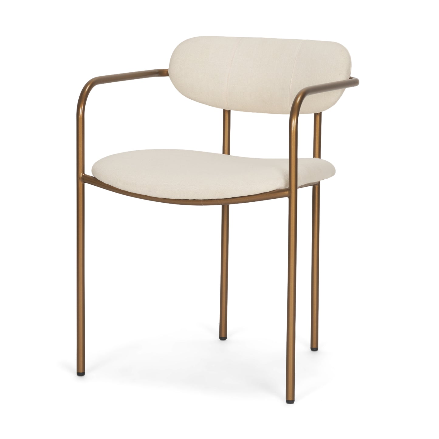Parker Cream Upholstered Dining Chair with Gold Frame Set of 2