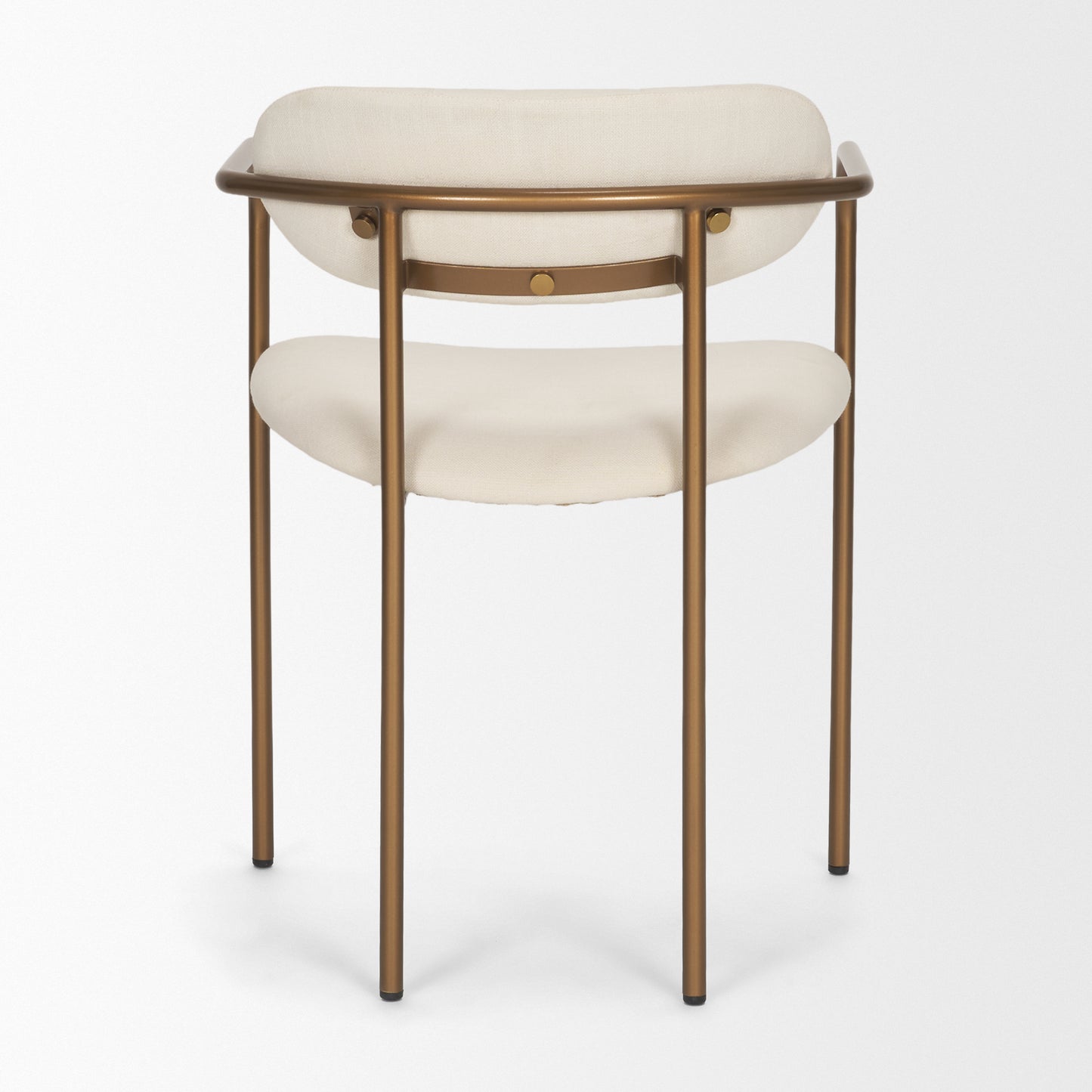 Parker Cream Upholstered Dining Chair with Gold Frame Set of 2