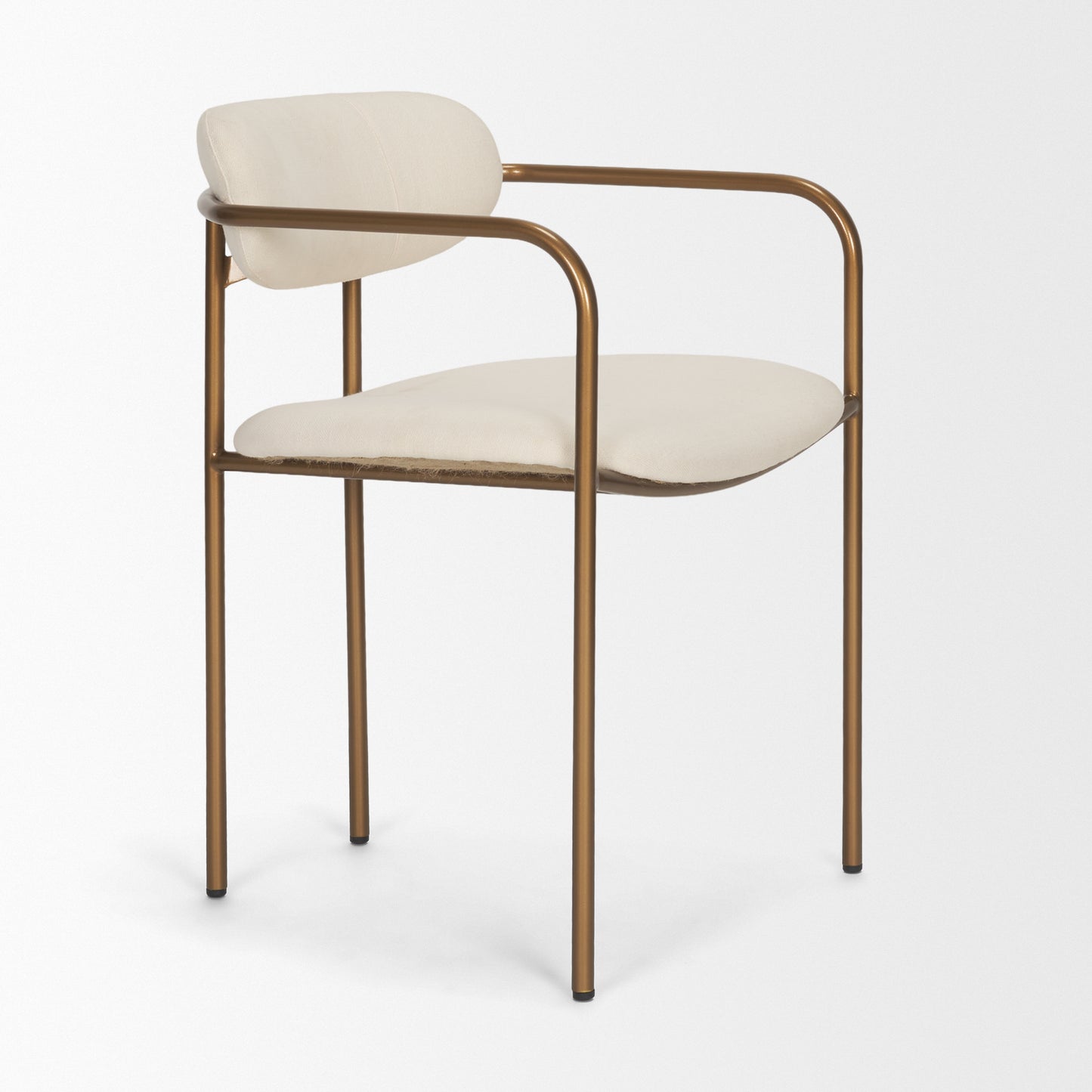 Parker Cream Upholstered Dining Chair with Gold Frame Set of 2