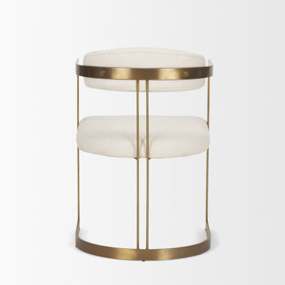 Hollyfield Cream Fabric and Gold Iron Dining Chair