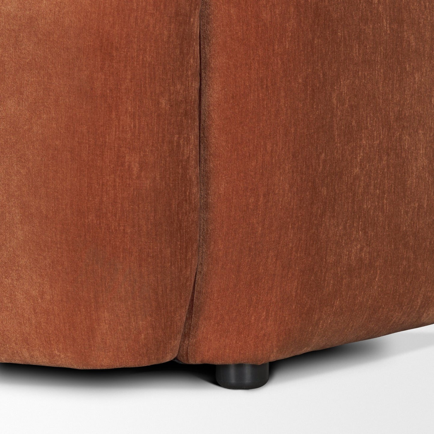 Saga Textured Brown Plush Fabric Upholstered Chair
