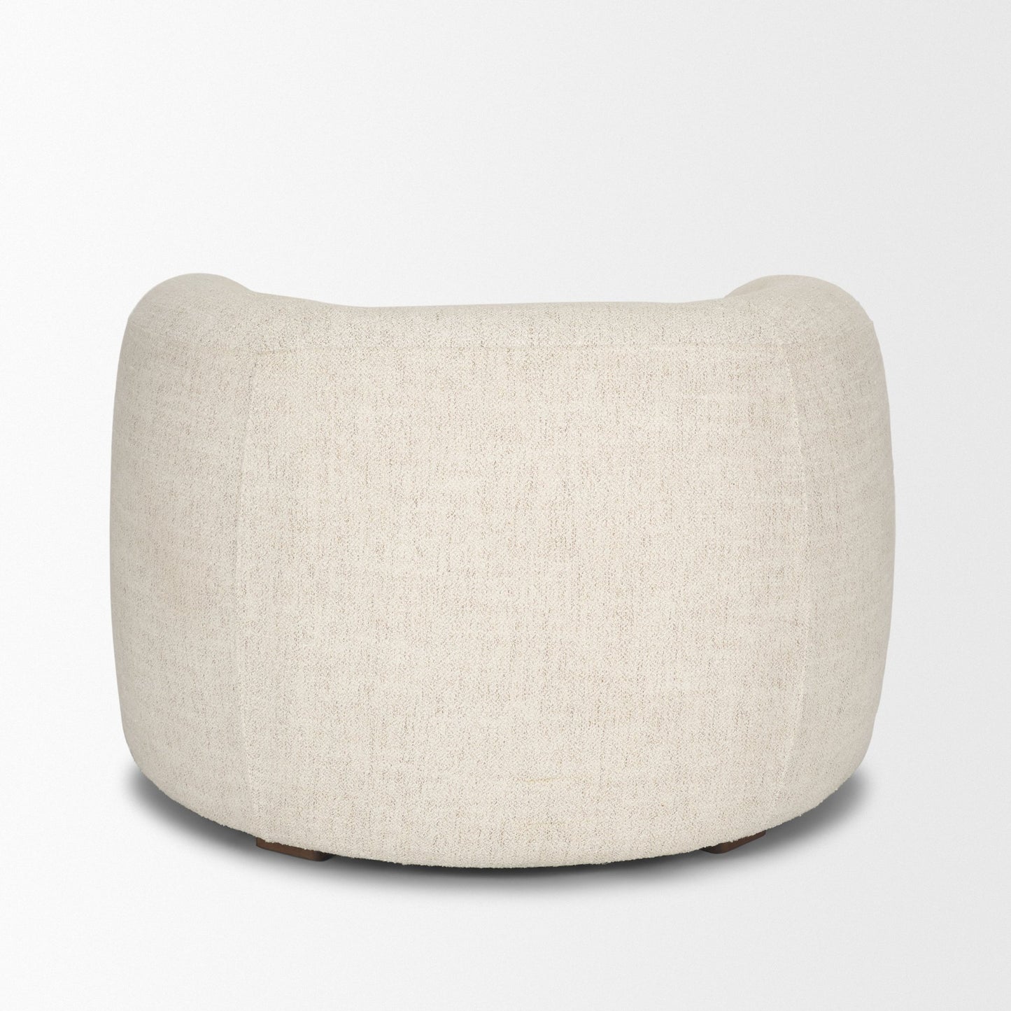 Kornelia Soft Oatmeal Fabric Barrel Accent Chair