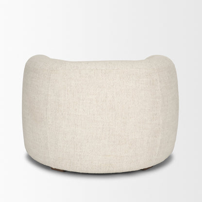 Kornelia Soft Oatmeal Fabric Barrel Accent Chair