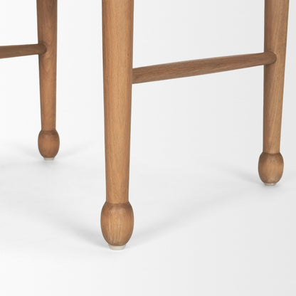 Brinley Woven Paper Rope w Brown Wood Frame Dining Chair Set of 2