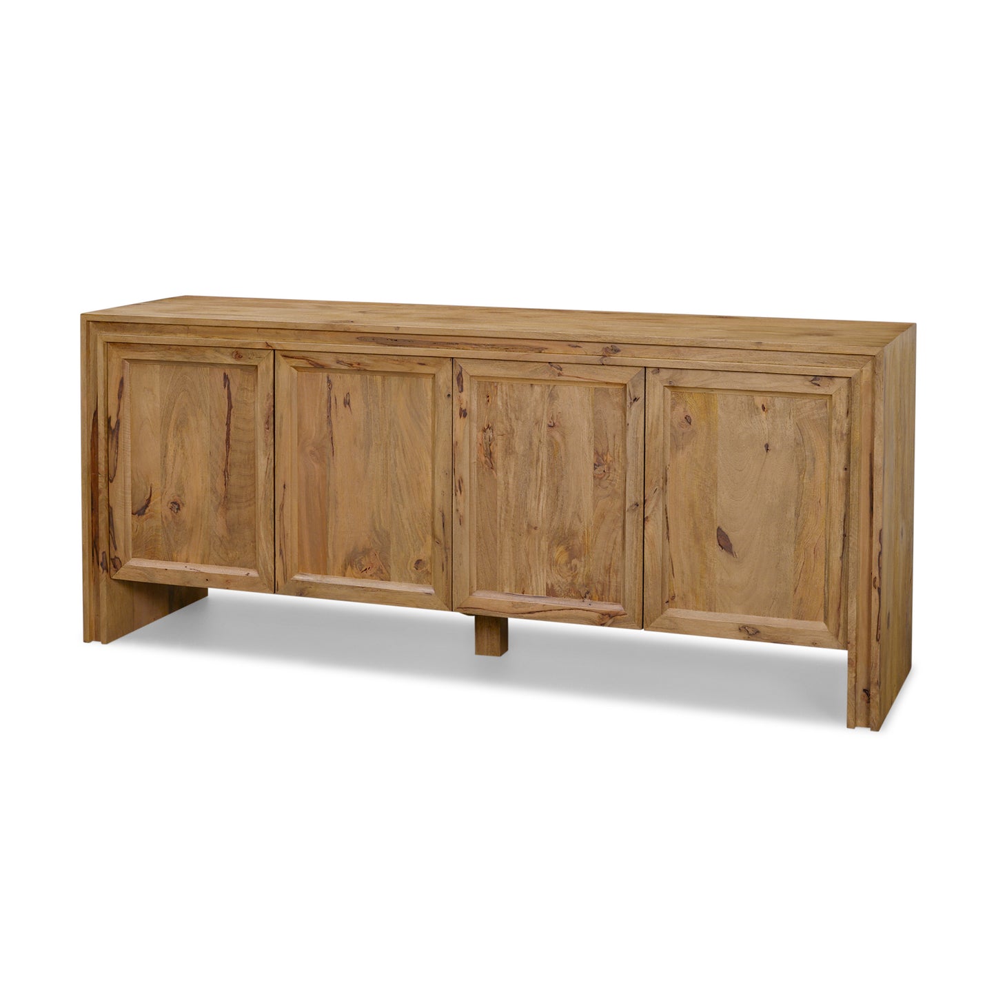 Notts Brown Wood Closed 4‑Door Sideboard