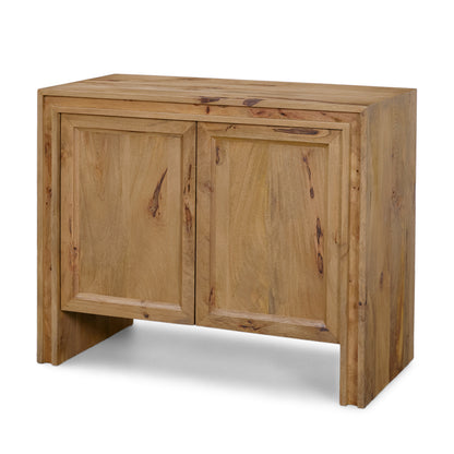Notts Warm Brown Wood 2‑Door Storage Cabinet
