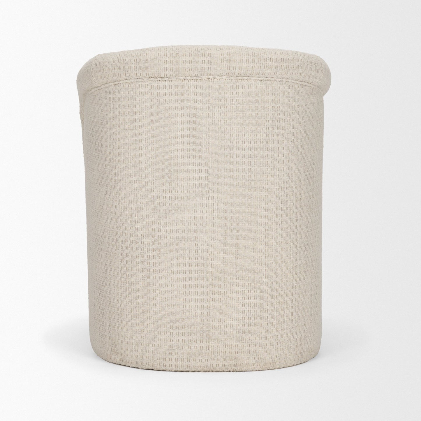 Curtis Cream Fabric Dining Armchair with Half‑Moon Base