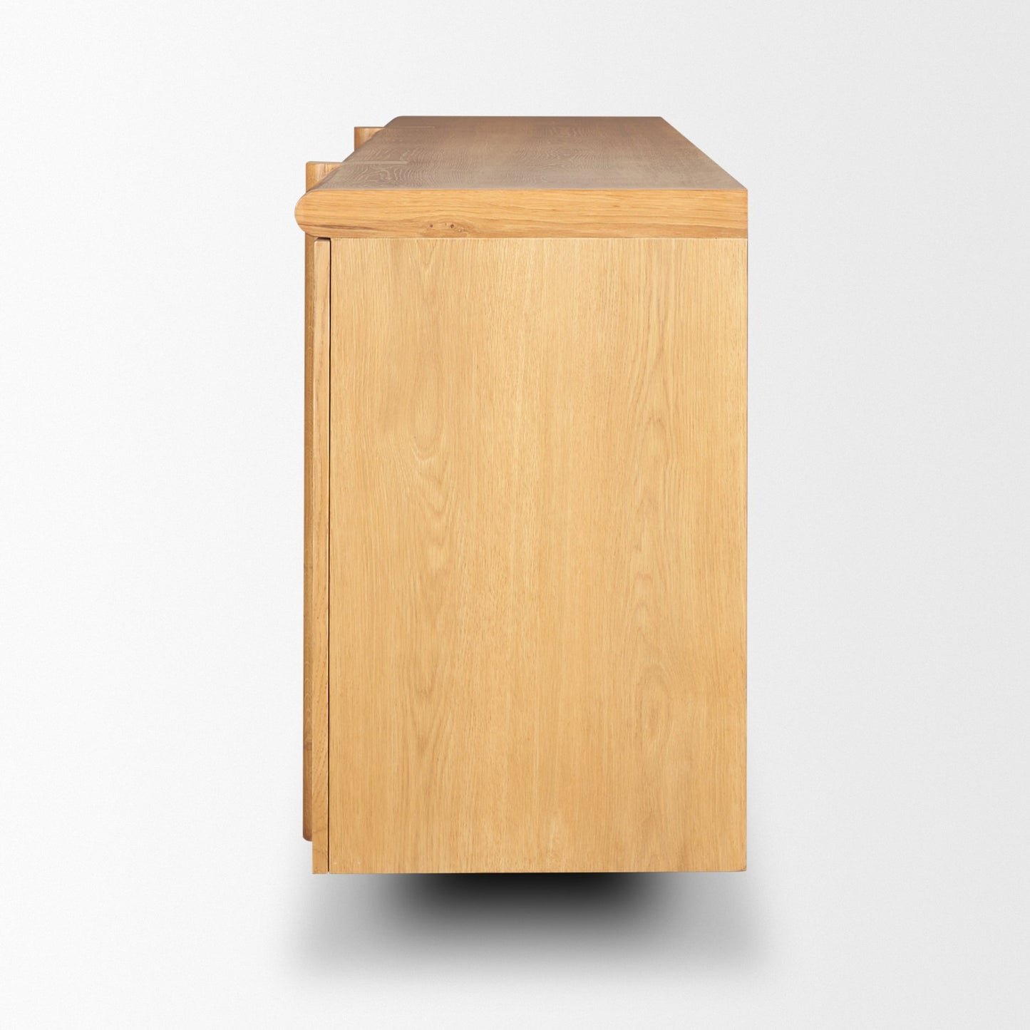 Rowan Light Brown Oak Wood 4‑Door Sideboard
