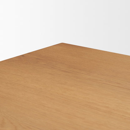 Rowan Light Brown Oak Wood 4‑Door Sideboard