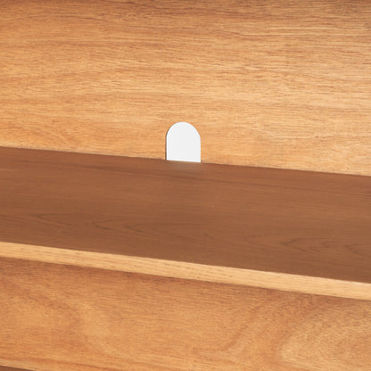 Rowan Light Brown Oak Wood 4‑Door Sideboard