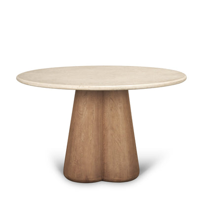 Marilyn 48 Inch Round Botticino Marble Dining Table