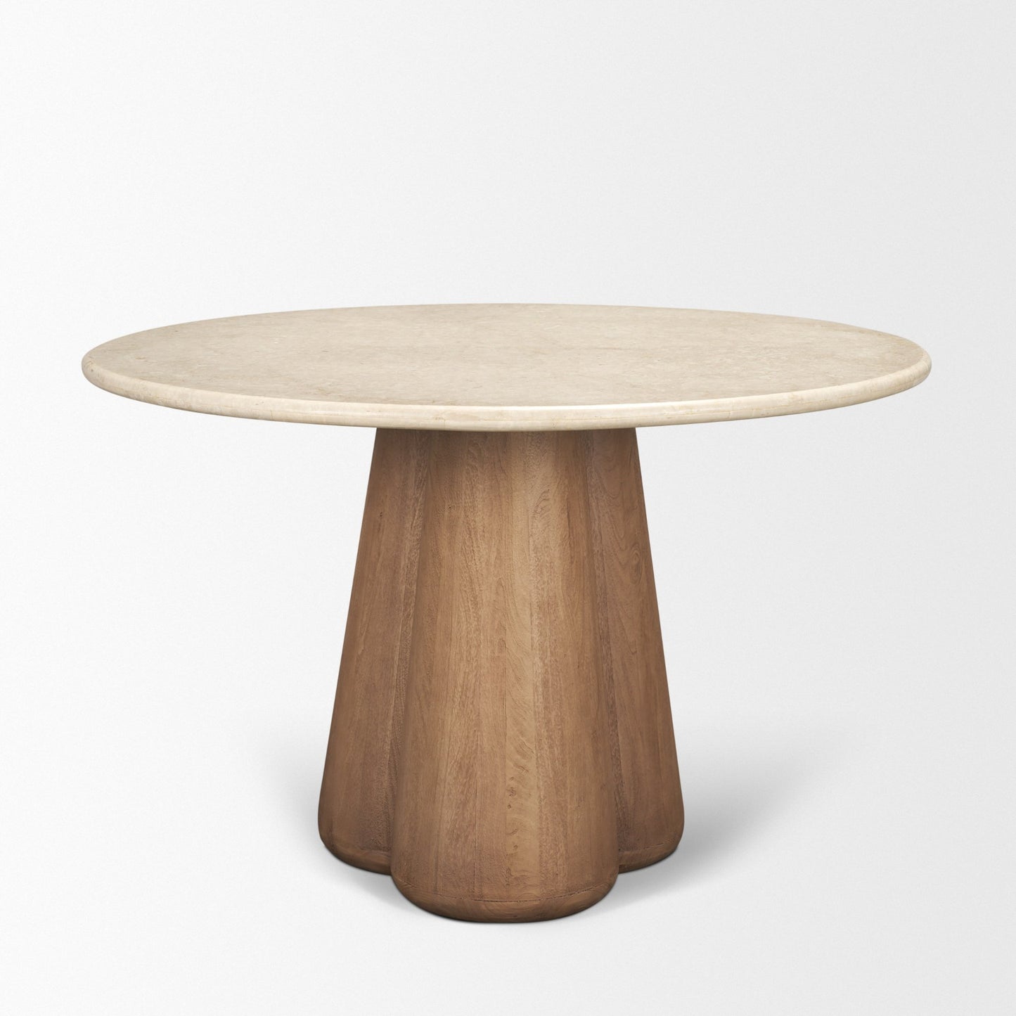 Marilyn 48 Inch Round Botticino Marble Dining Table