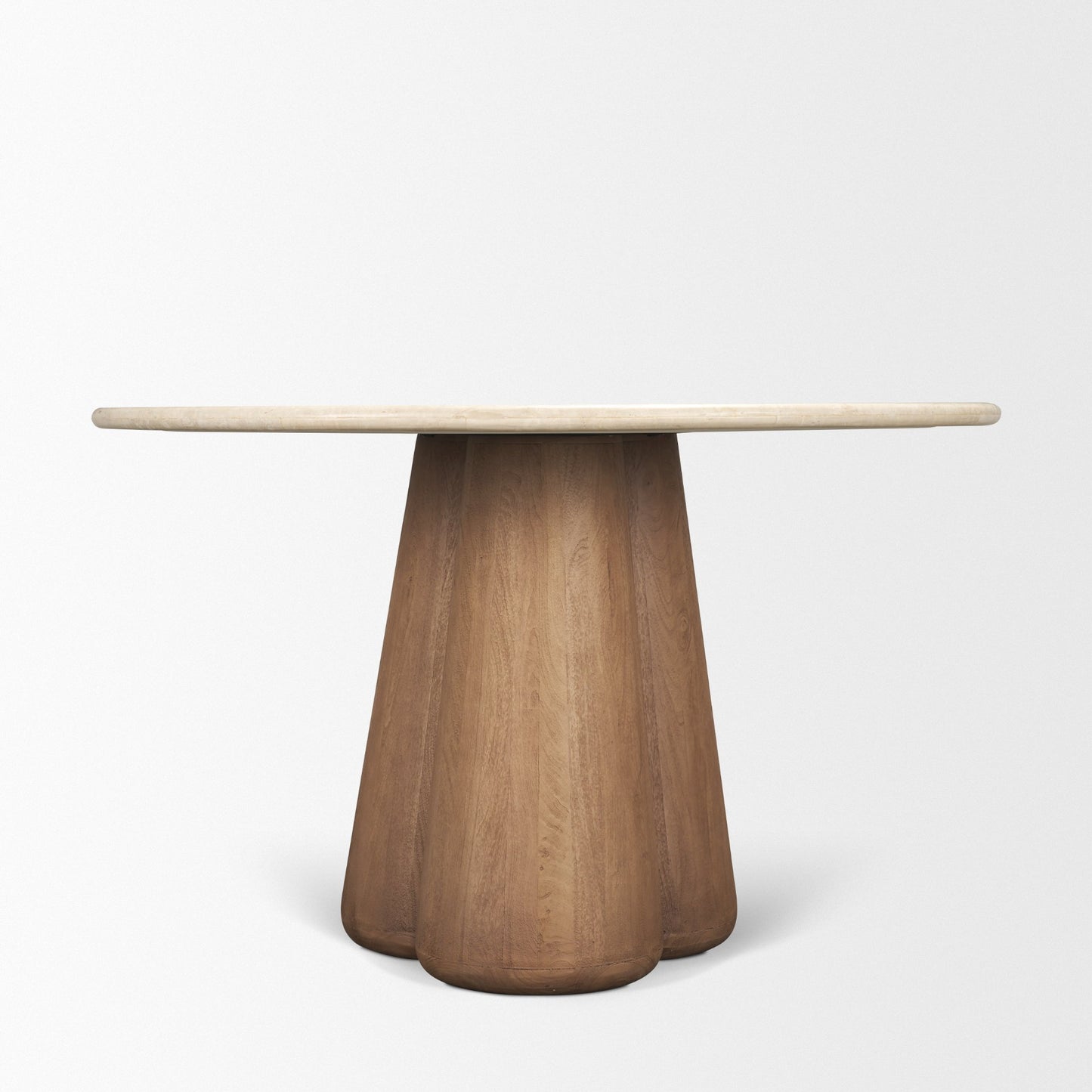 Marilyn 48 Inch Round Botticino Marble Dining Table
