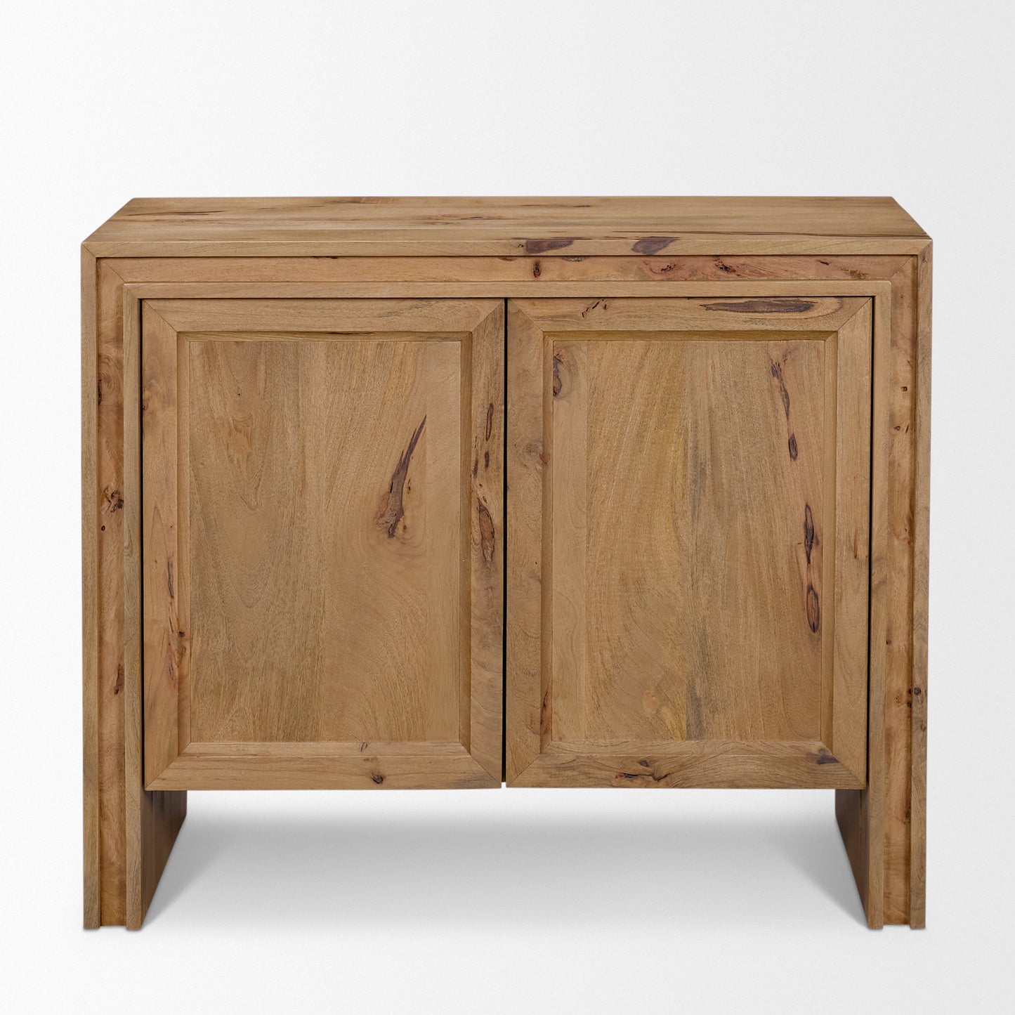 Notts Warm Brown Wood 2‑Door Storage Cabinet