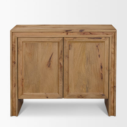 Notts Warm Brown Wood 2‑Door Storage Cabinet