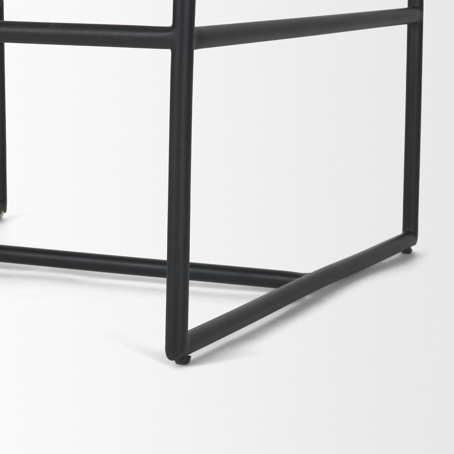 Stamford Wood Back Metal Frame Counter Stool