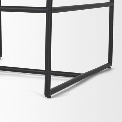 Stamford Wood Back Metal Frame Counter Stool