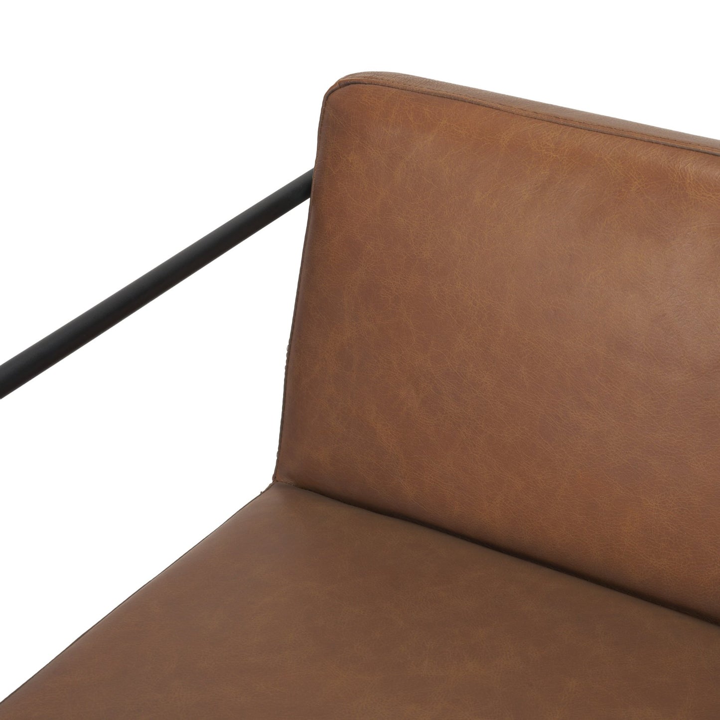 Stamford Brown Leather Seat Wood Back Counter Stool