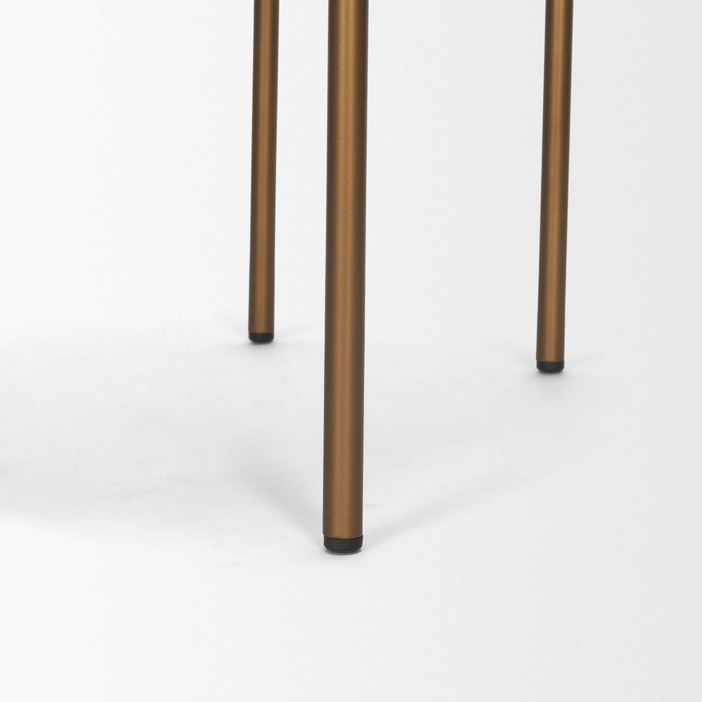 Parker Brown Leather Gold Frame Dining Chair Set of 2