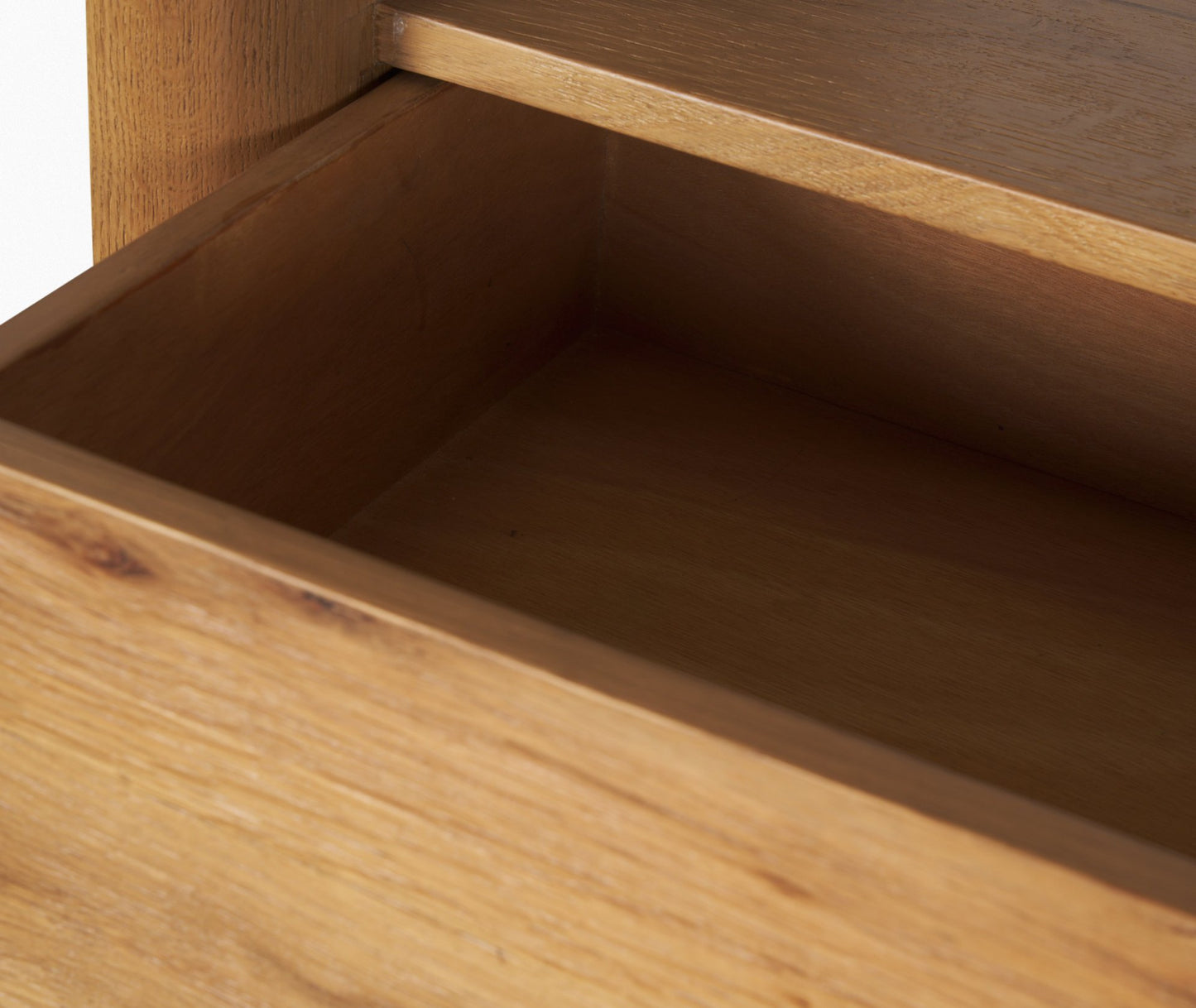 Belford 2‑Door Light Brown Oak Wood Shelving Unit