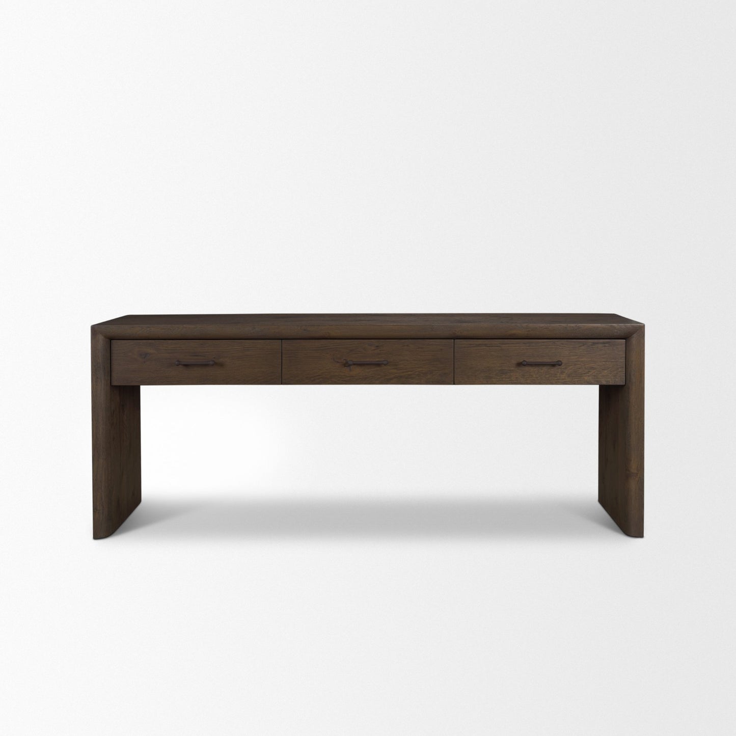 Belford 72" Dark Brown Oak Wood Console Table