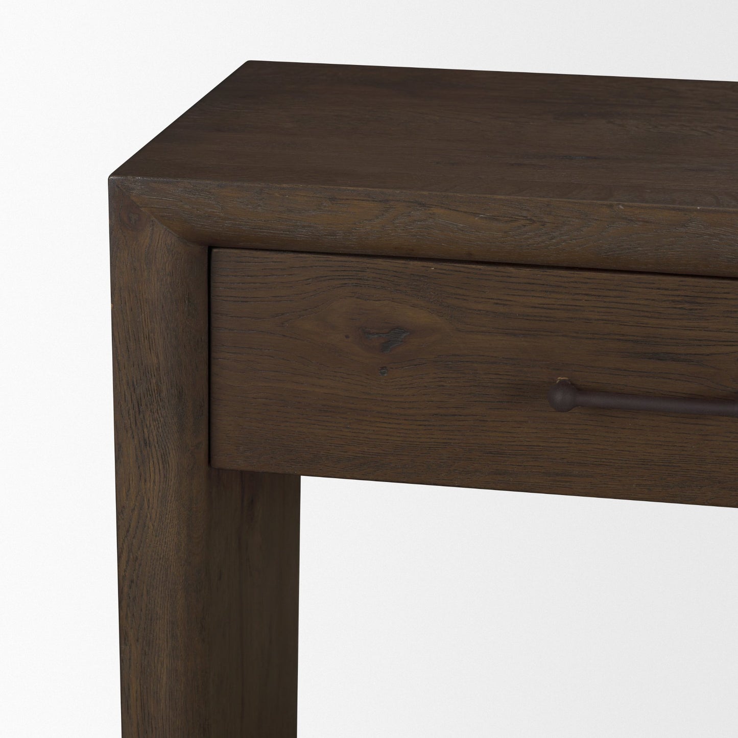 Belford 72" Dark Brown Oak Wood Console Table