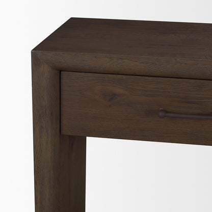 Belford 72" Dark Brown Oak Wood Console Table