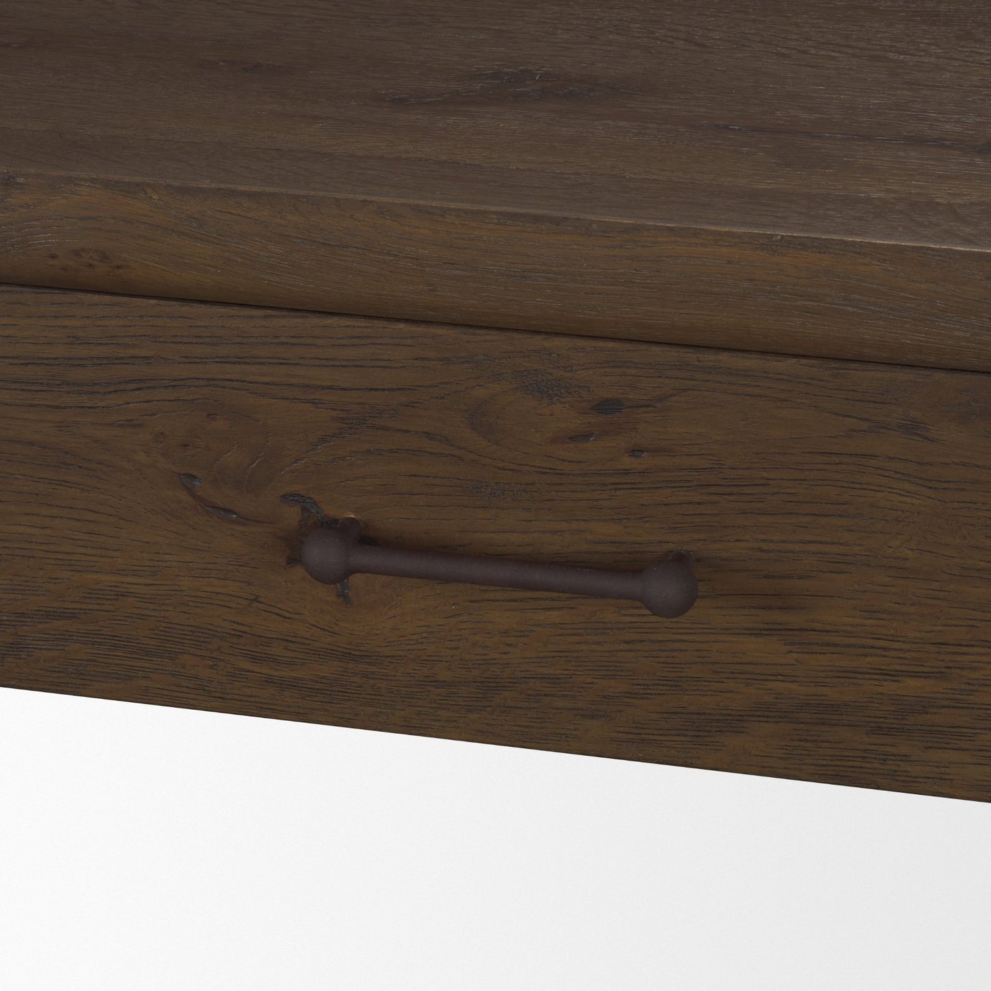 Belford 72" Dark Brown Oak Wood Console Table