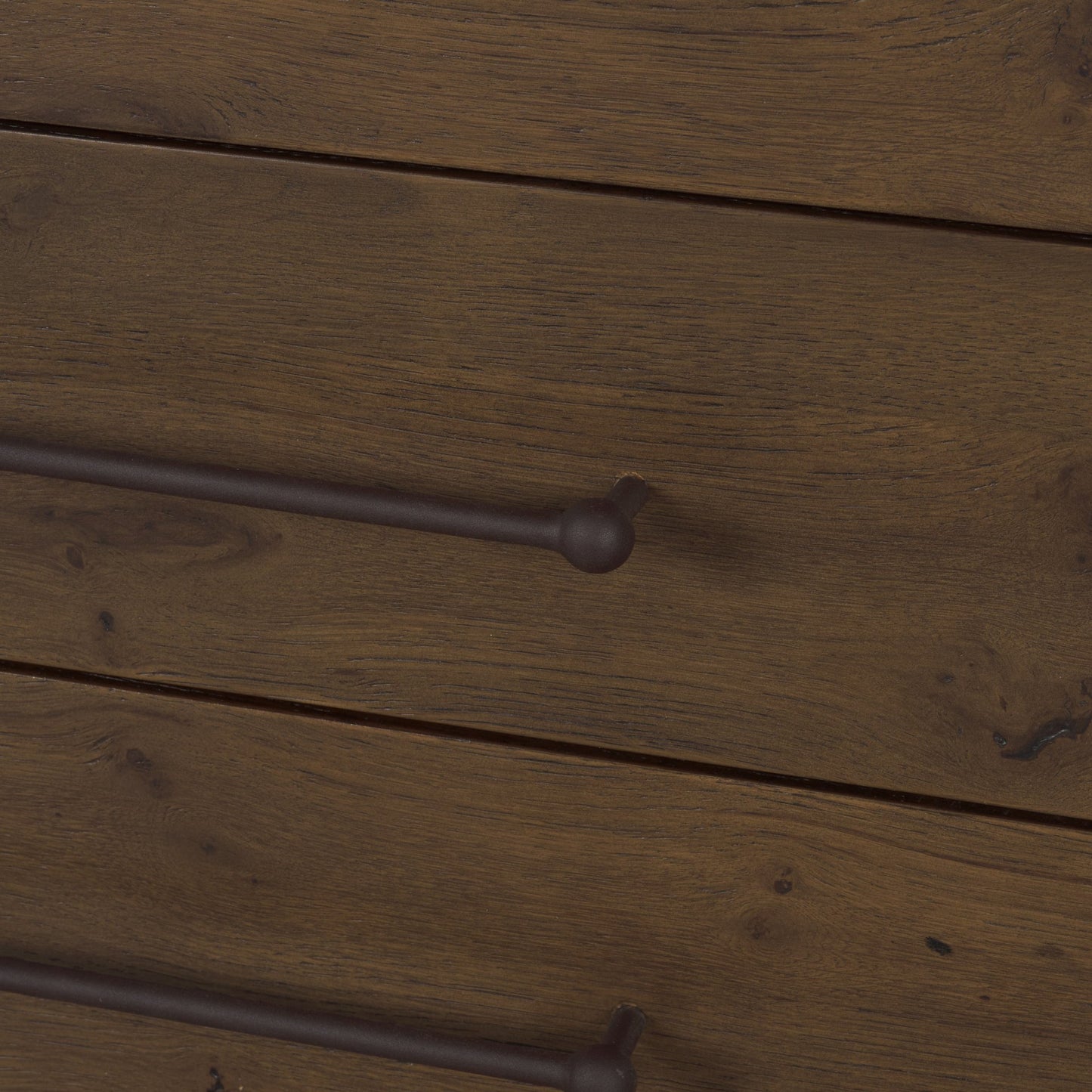 Belford 3‑Drawer Dark Brown Oak Wood Nightstand