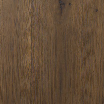 Belford 3‑Drawer Dark Brown Oak Wood Nightstand